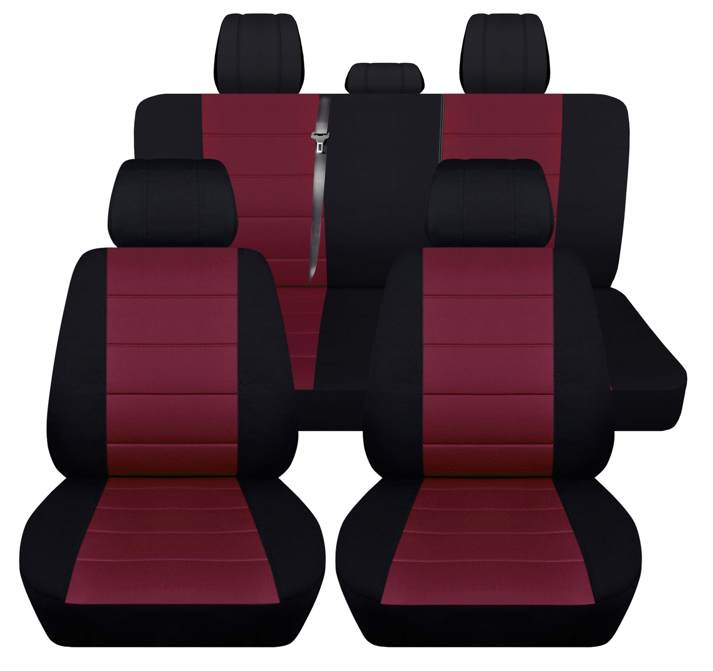 Dodge Ram Seat Covers - Two Tone Colored Seat Covers - Complete Set