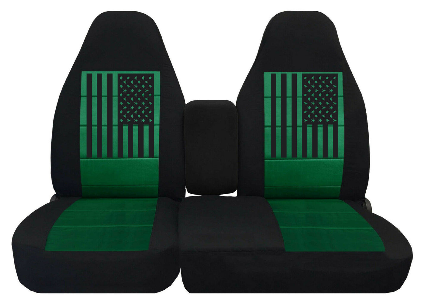 Ford Ranger Seat Covers with 60 40 Split (Console Cover Included) - American Flag