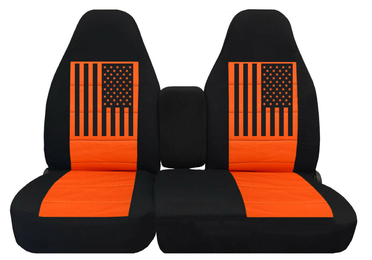 Ford Ranger Seat Covers with 60 40 Split (Console Cover Included) - American Flag