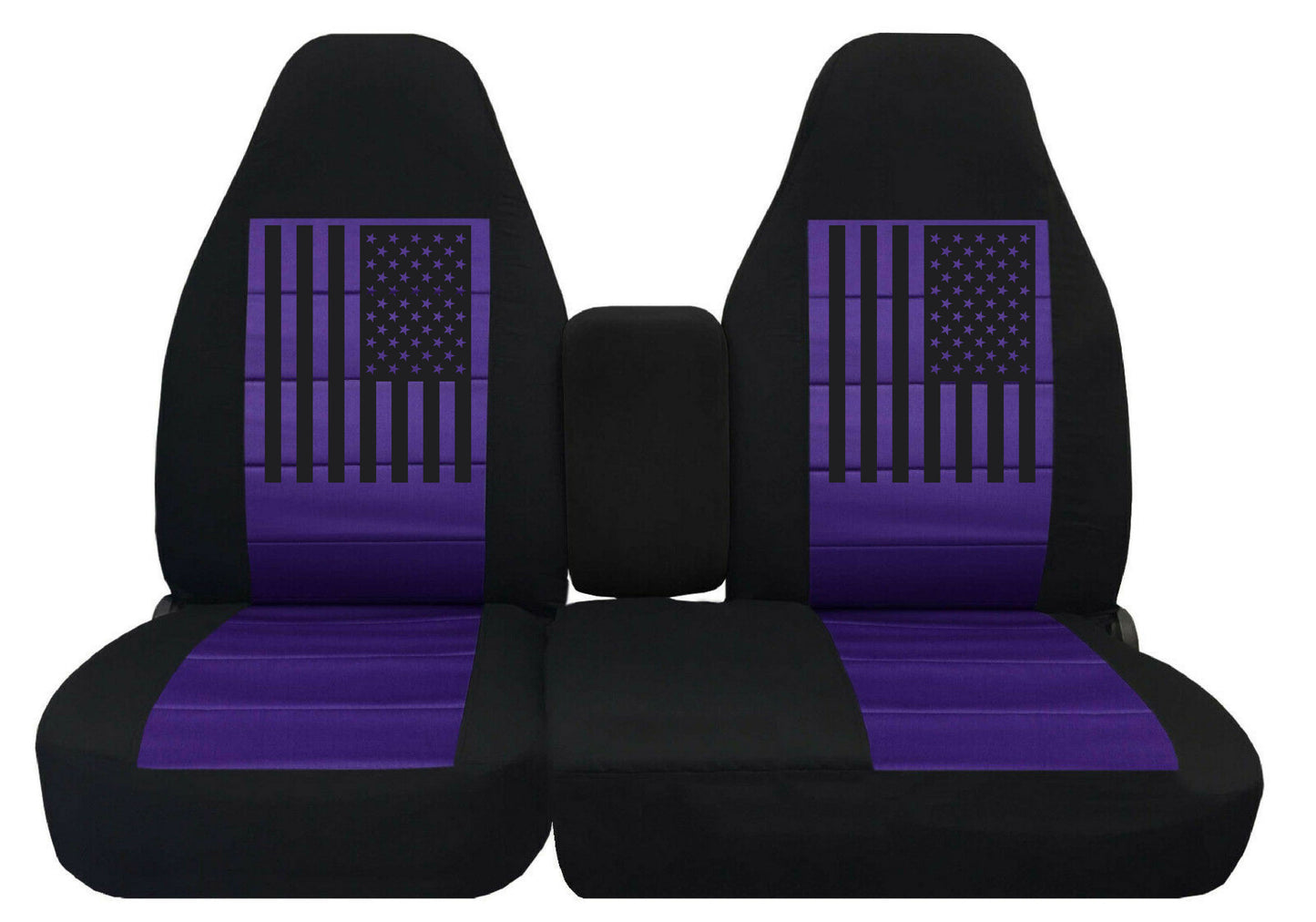 Ford Ranger Seat Covers with 60 40 Split (Console Cover Included) - American Flag