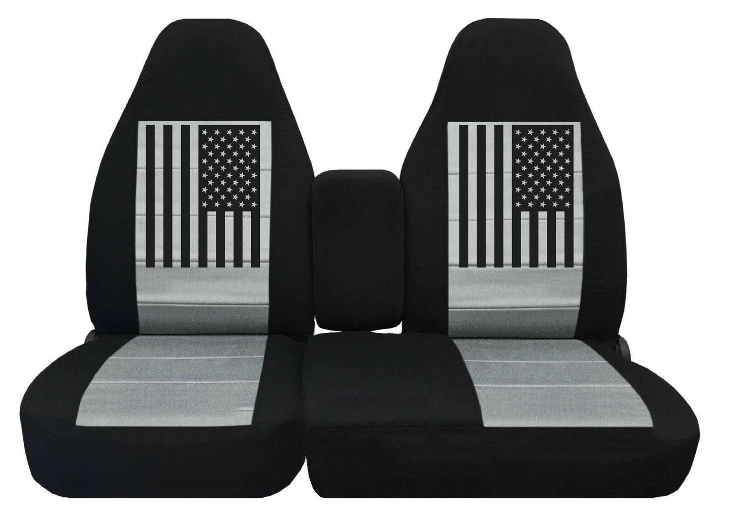 Ford Ranger Seat Covers with 60 40 Split (Console Cover Included) - American Flag