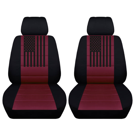 Water Repellant and Durable Toyota Tacoma Seat Covers for 2010 to 2020 Models, Comes With Customized American Flag Seat Cover Design