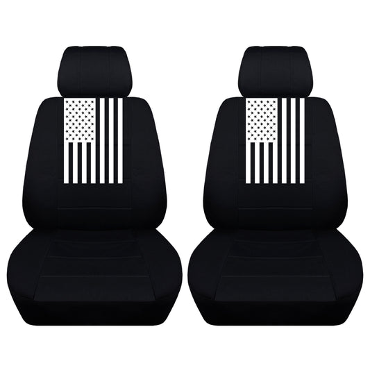 Seat Covers for Chevy Silverado - Front Bucket Chevy Seat Covers with American Flag Fits 2015 - 2018 Model