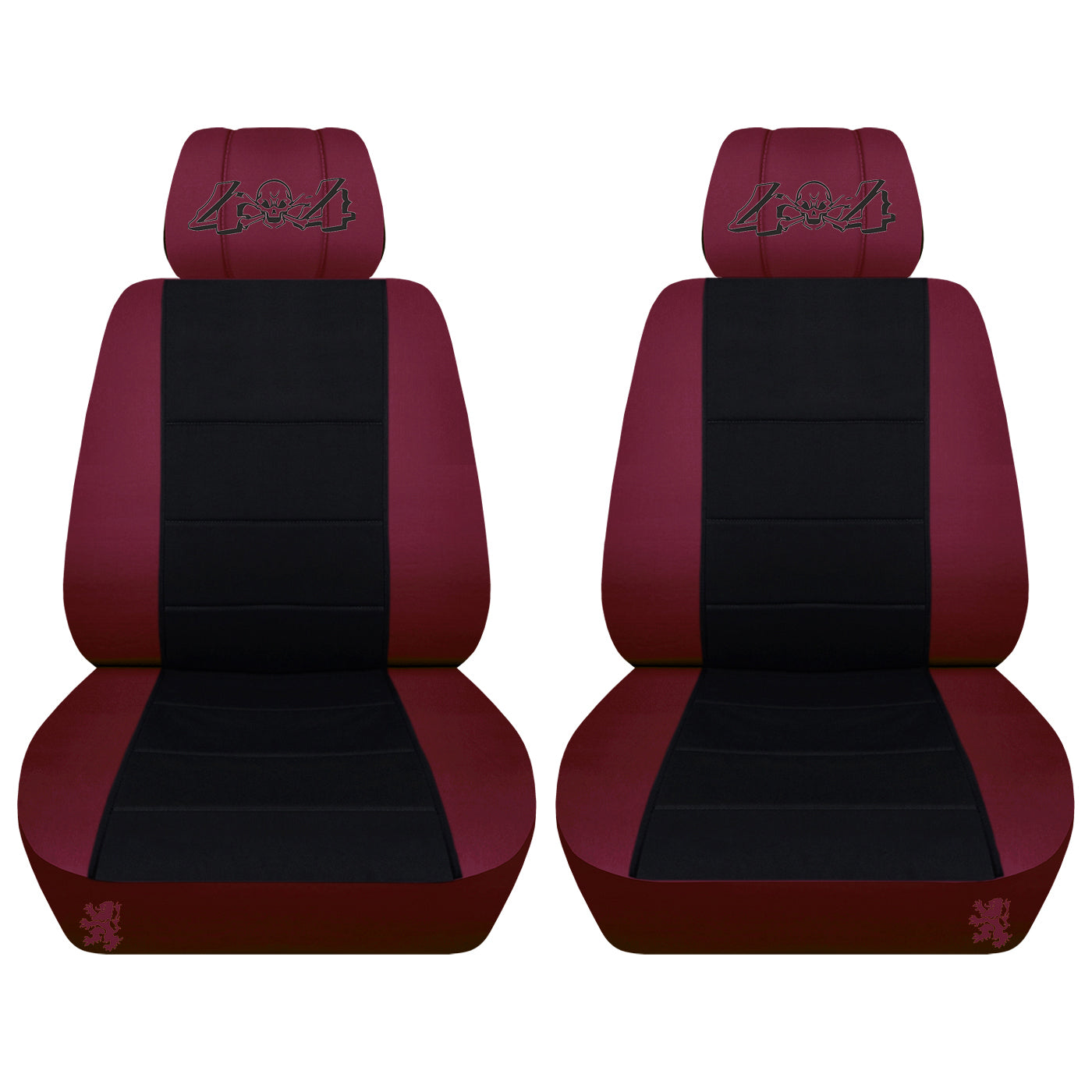 Dodge Ram Car Seat Covers - 4x4 Embroidered on Headrest Covers