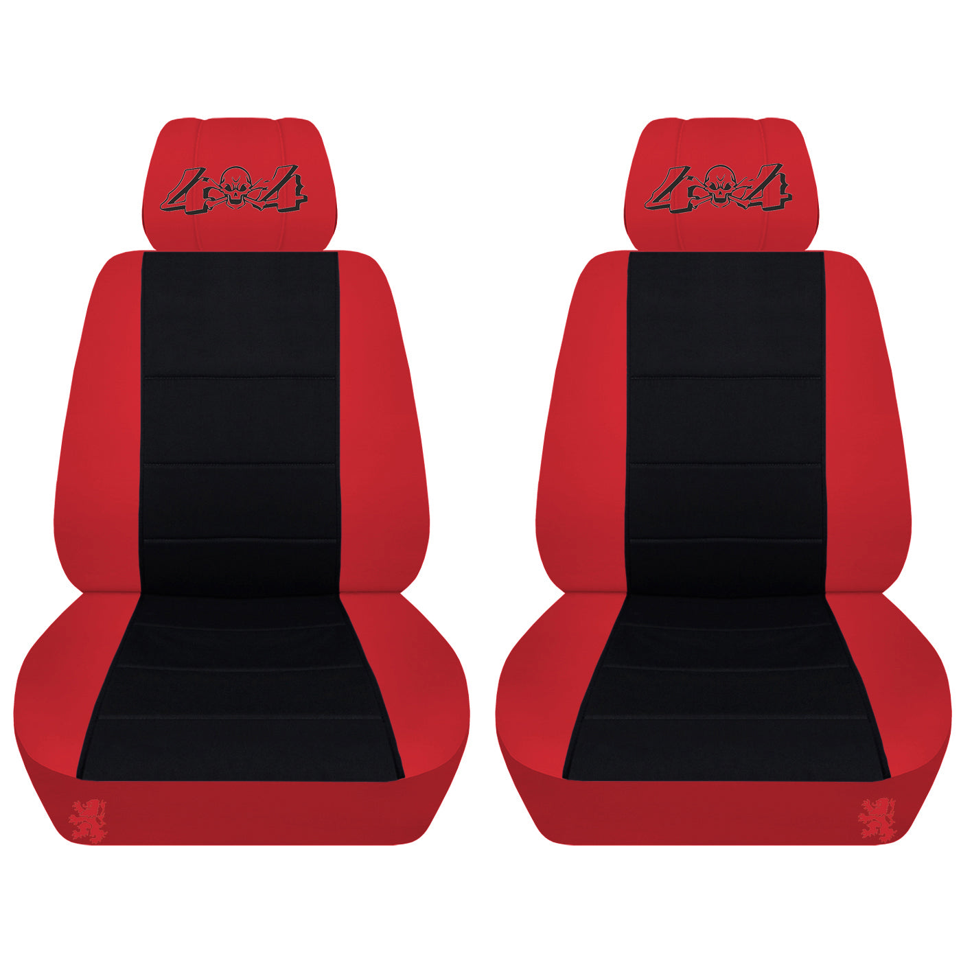 Dodge Ram Car Seat Covers - 4x4 Embroidered on Headrest Covers