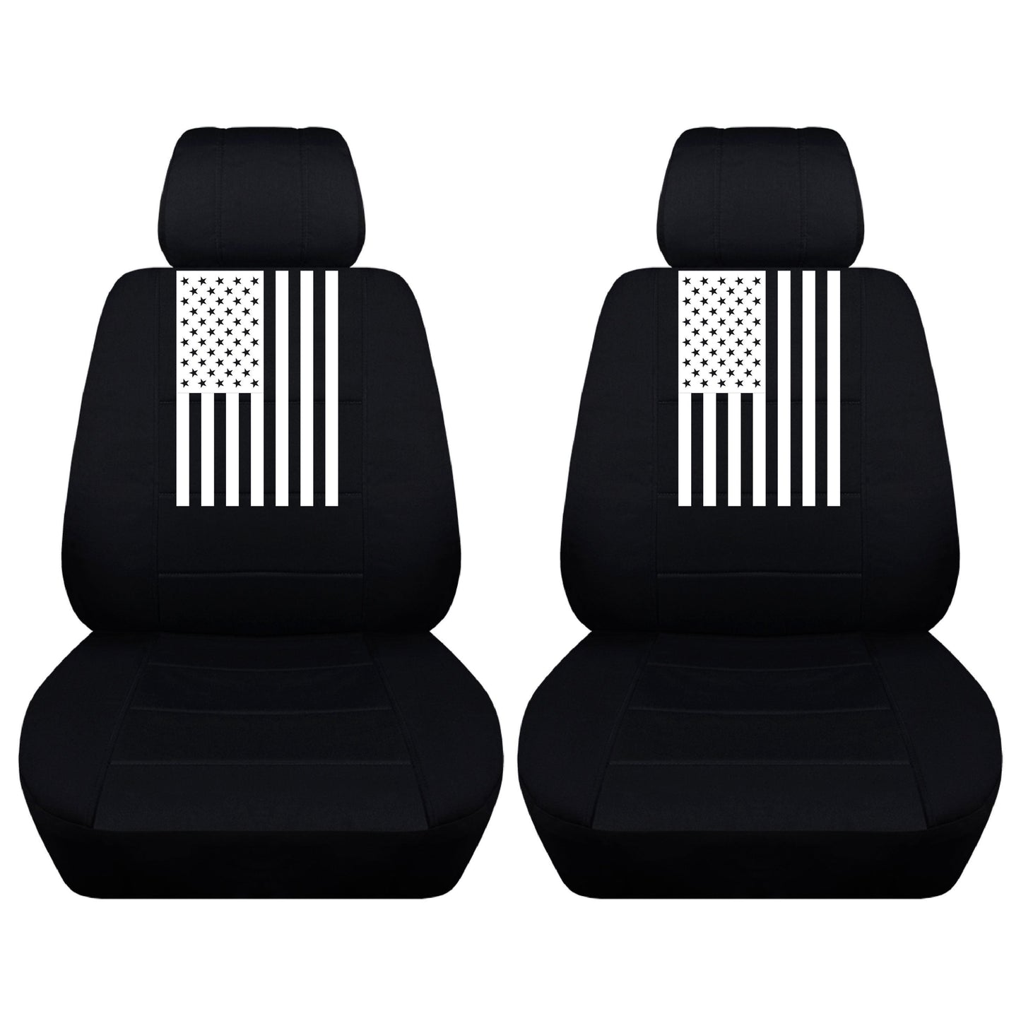 Dodge Ram Seat Covers - American Flag Design - Front Set