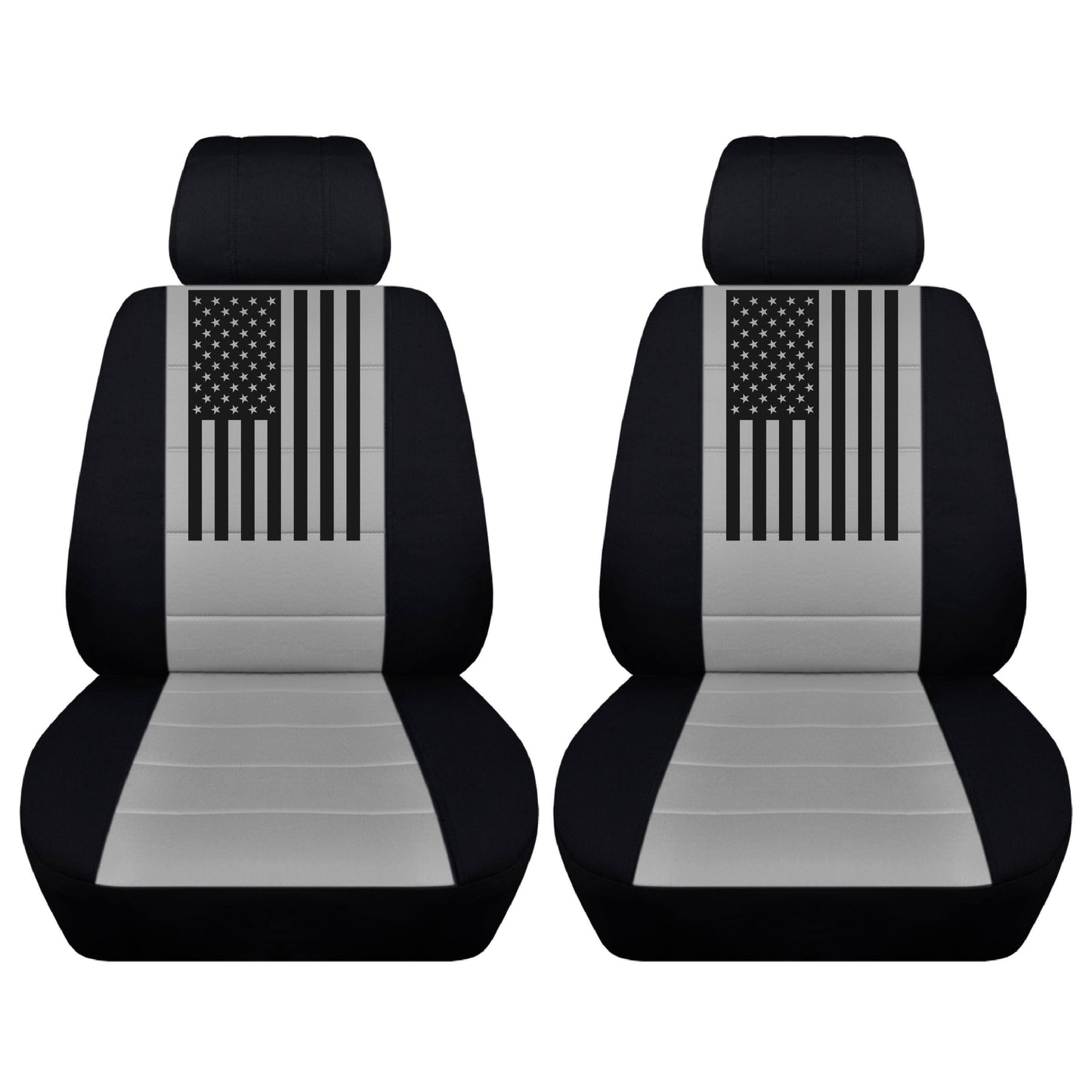 Dodge Ram Seat Covers - American Flag Design - Front Set