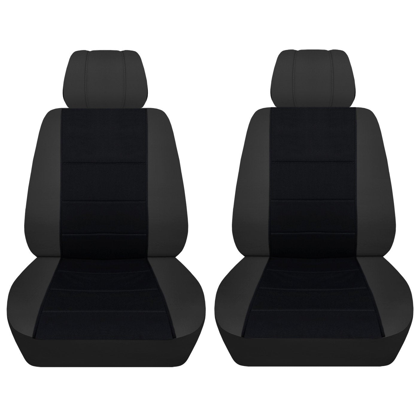 Seat Covers for Chevy Silverado - Front Bucket Chevy Seat Covers with Black Insert and Fits 2015 - 2018 Model