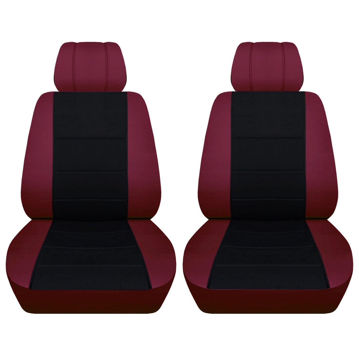 Seat Covers for Chevy Silverado - Front Bucket Chevy Seat Covers with Black Insert and Fits 2015 - 2018 Model