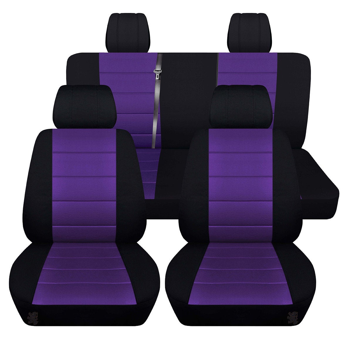 Jeep Wrangler JK Seat Covers - Front and Rear Seat Covers for 2011 to 2018 Jeep Wrangler JK - Airbag Friendly Patriotic Two Tone Car Seat Covers