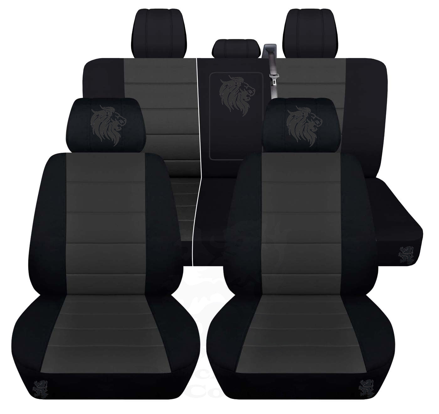 Truck Seat Covers for Ford F150 2015–2018 Embroidered Lion Car Seat Covers - Airbag Friendly Front and Rear Seat Covers