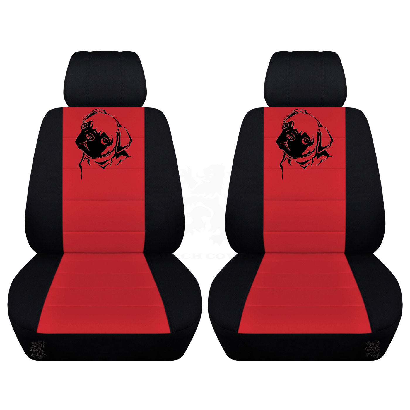 Seat Covers for Chevy Silverado - Front Bucket Chevy Seat Covers with a Pug Fits 2015 - 2018 Model