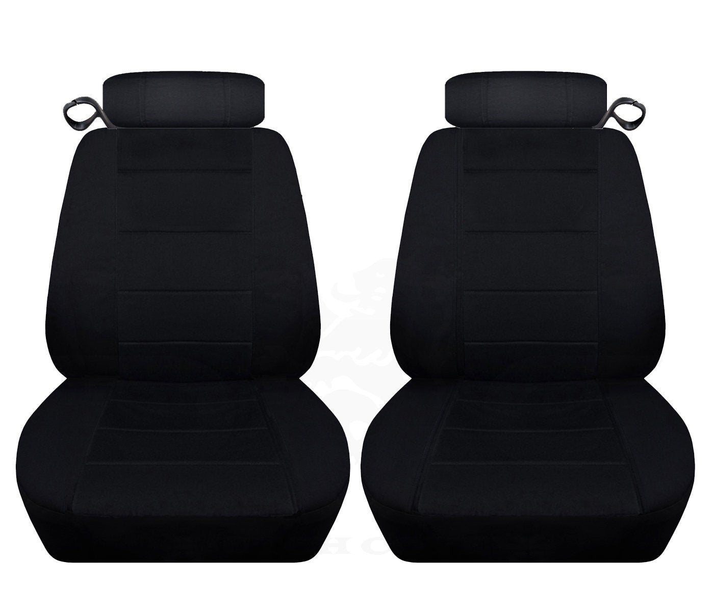 Front Seat Covers Two Tone Colors Fits a 1994 to 2004 Ford Mustang Separate Headrest Covers with Adjustment for Seat Belt Holder