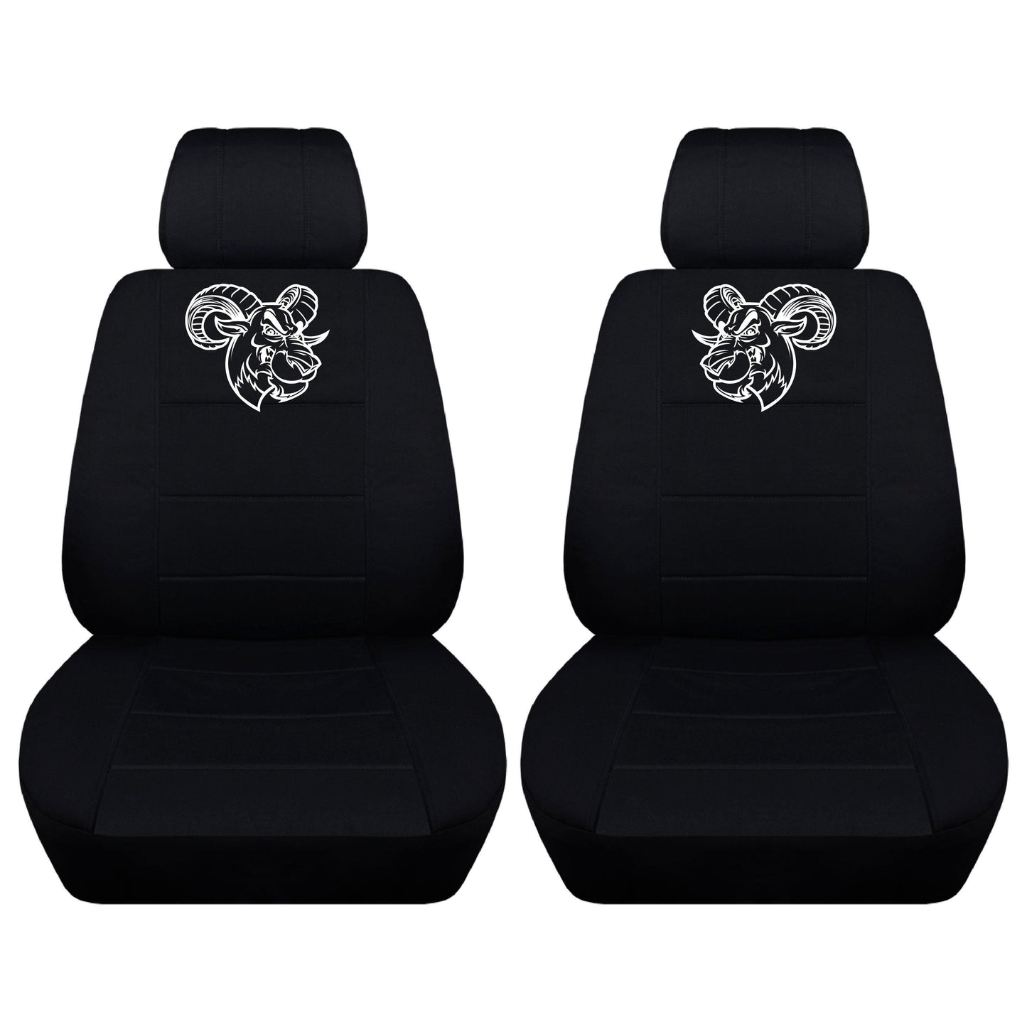 Dodge Ram Seat Covers -  Grinning Ram Car - Front Set