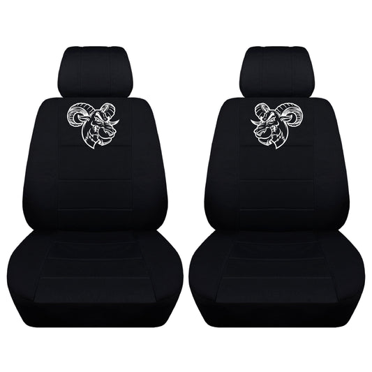 Dodge Ram Seat Covers -  Grinning Ram Car - Front Set