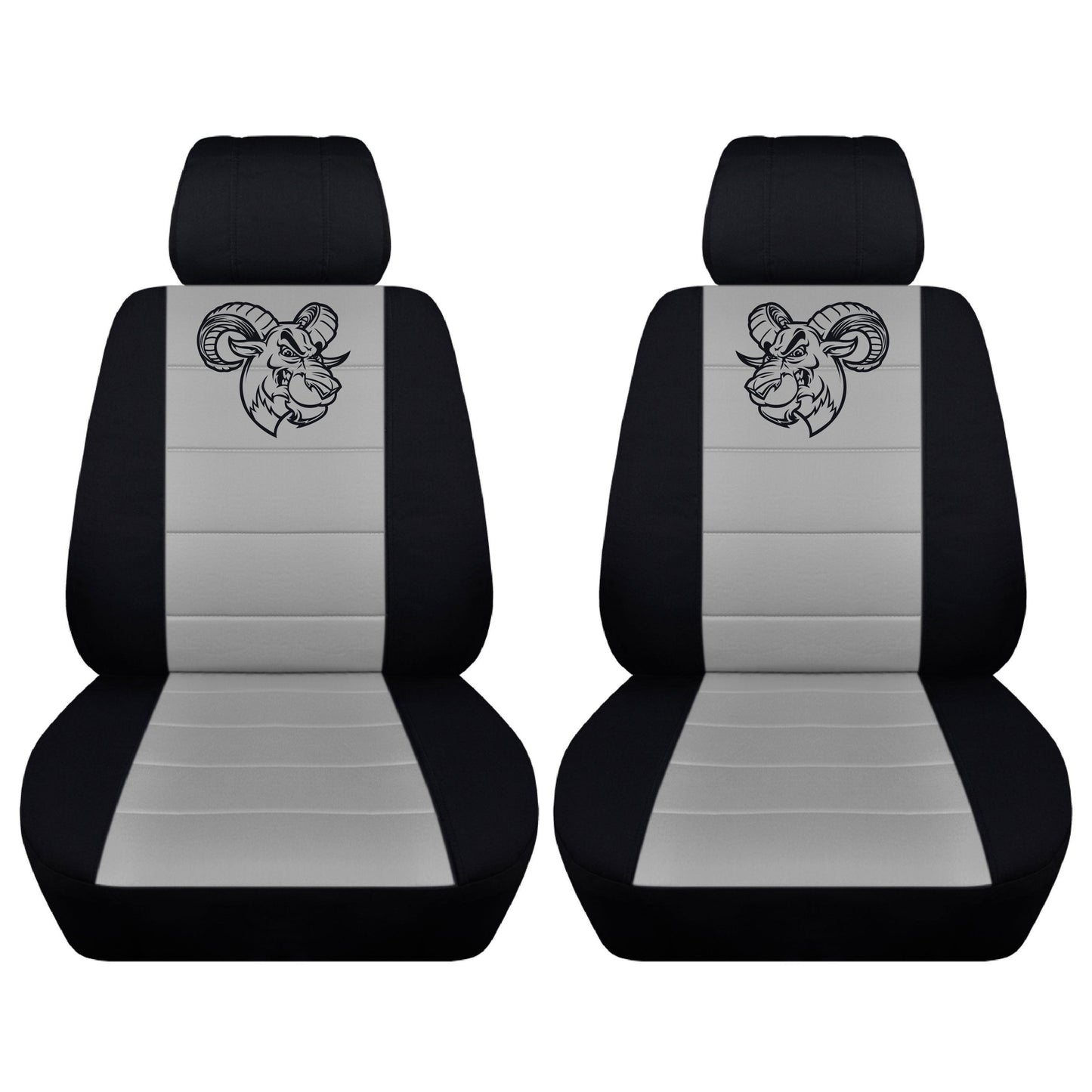 Dodge Ram Seat Covers -  Grinning Ram Car - Front Set