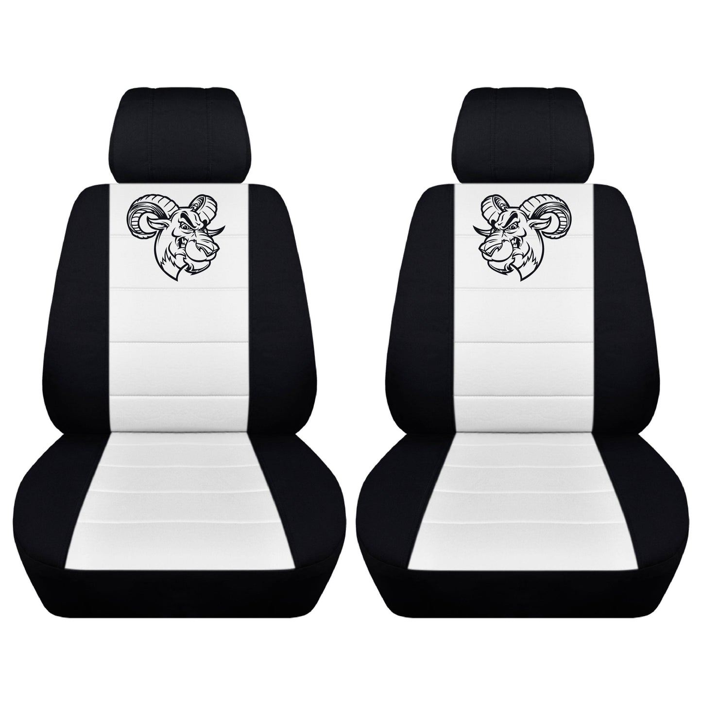 Dodge Ram Seat Covers -  Grinning Ram Car - Front Set