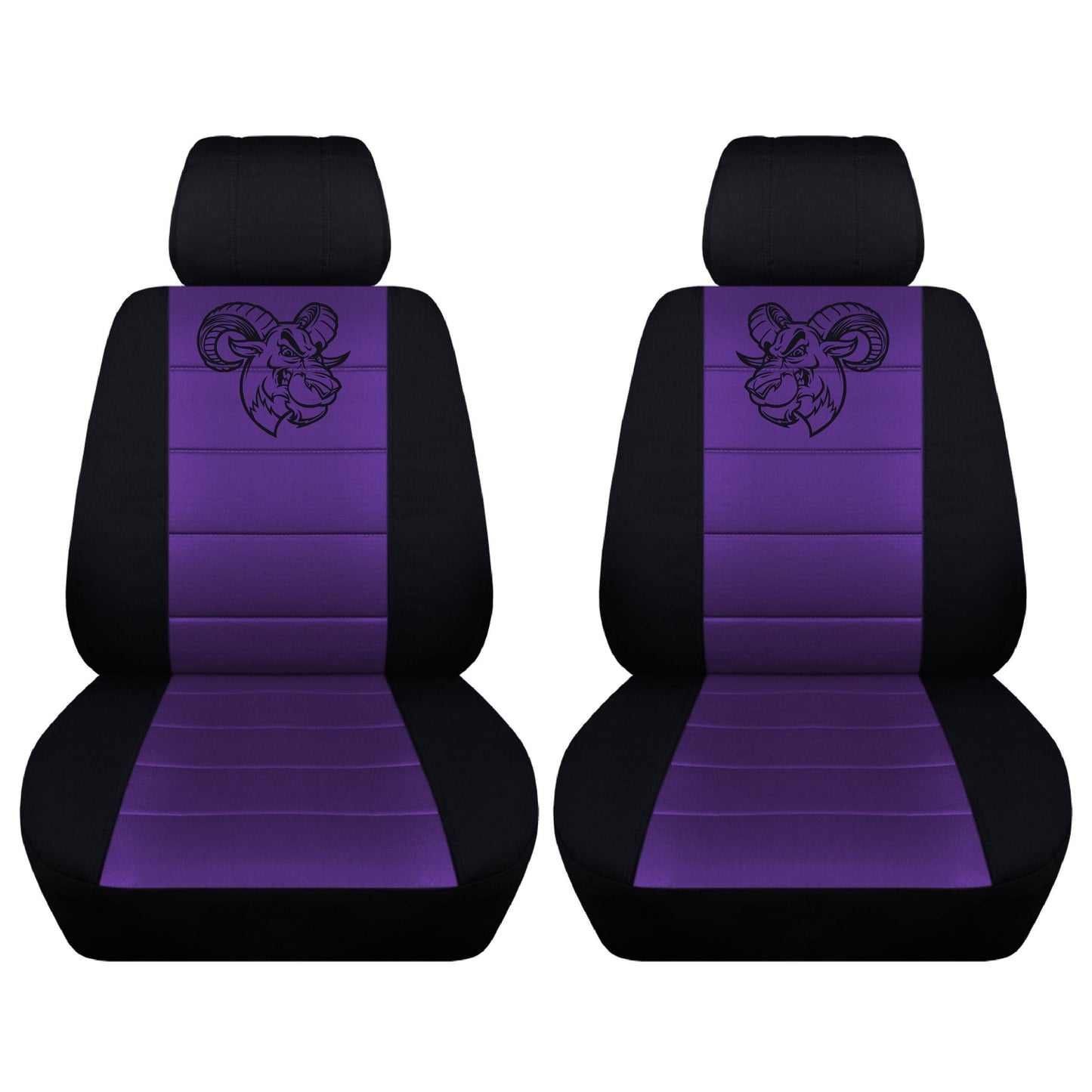 Dodge Ram Seat Covers -  Grinning Ram Car - Front Set