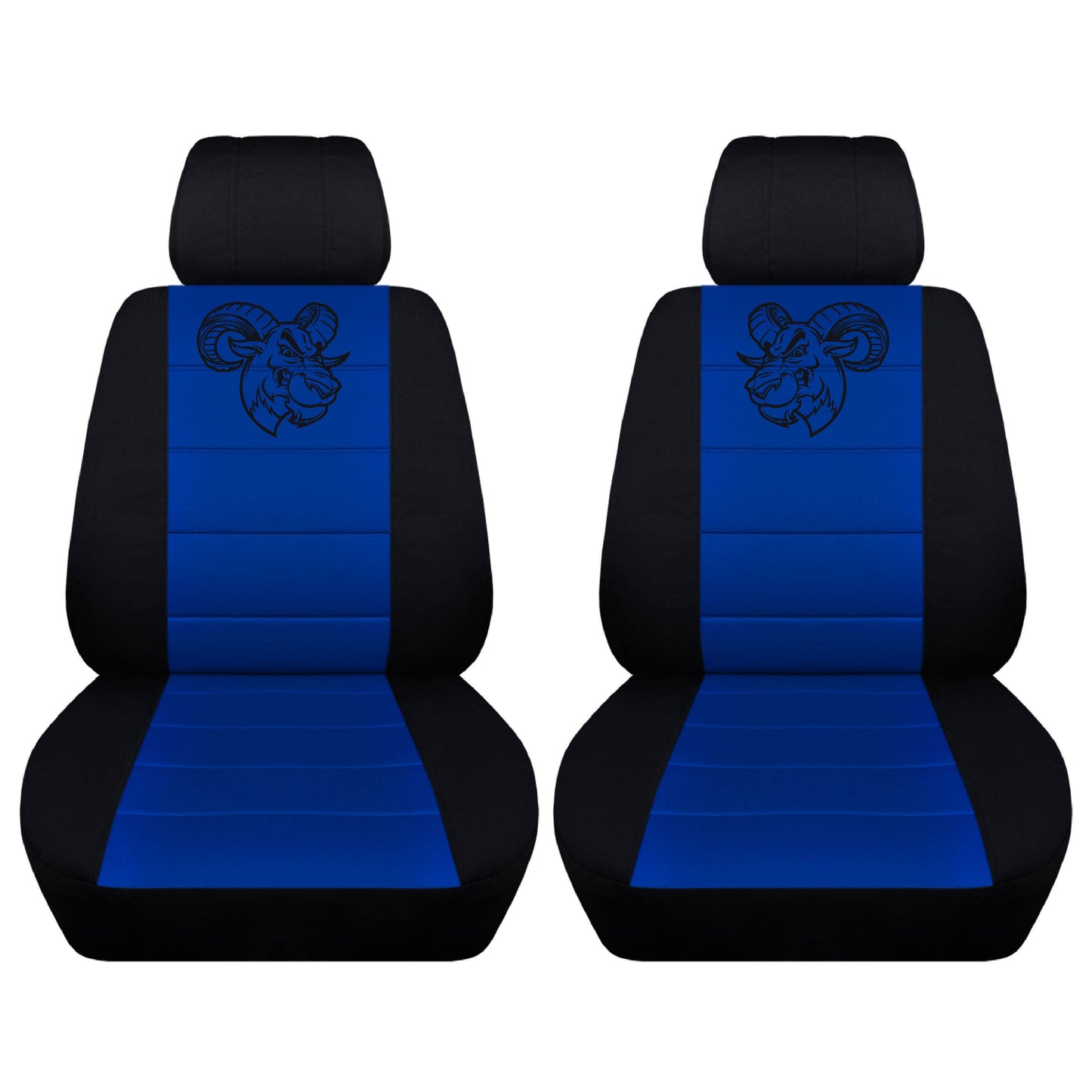 Dodge Ram Seat Covers -  Grinning Ram Car - Front Set