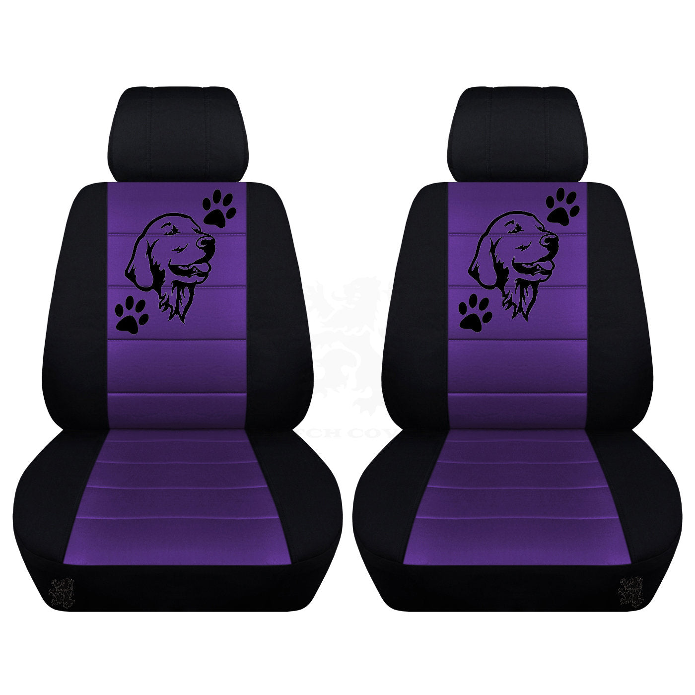 Dodge Ram Seat Covers - Labrador Design with Paw Prints