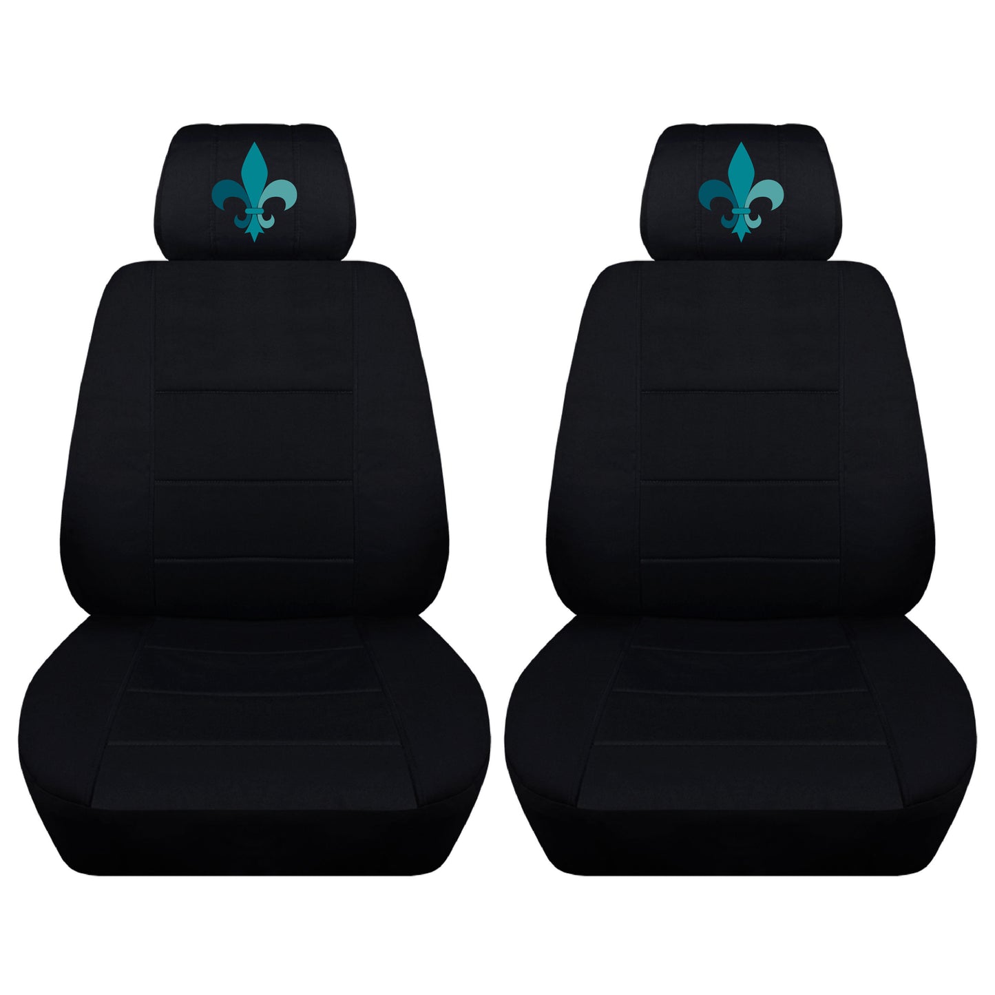 Seat Covers for Chevy Silverado - Front Bucket Chevy Seat Covers with Embroidered Fleur Delis Fits 2015 - 2018 Model