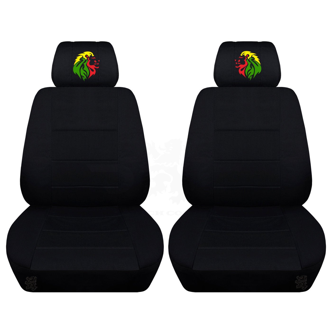 Truck Seat Covers for Ford F150 - Dutch Designed Front Bucket Seat Covers for 2015 to 2018 Ford F150 - Airbag Friendly Embroidered Lion Car Seat Covers