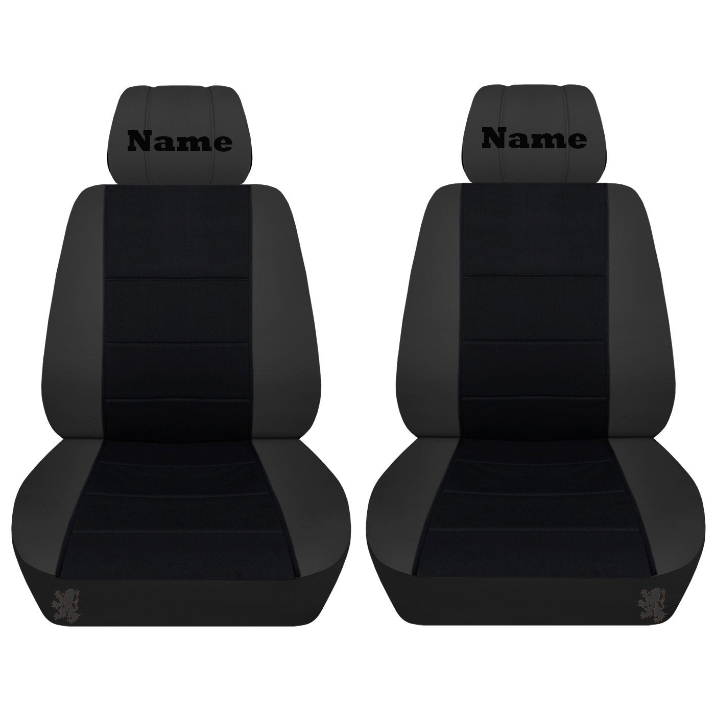 Jeep Wrangler JK Seat Covers - Front Bucket Seat Covers for 2011 to 2018 Jeep Wrangler JK - Airbag Friendly Car Seat Covers - Embroider Name of Choice