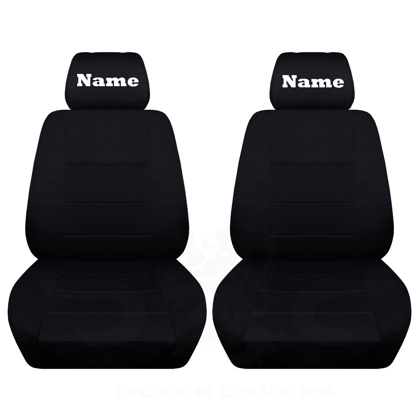 Jeep Wrangler JK Seat Covers - Front Bucket Seat Covers for 2011 to 2018 Jeep Wrangler JK - Airbag Friendly Car Seat Covers - Embroider Name of Choice