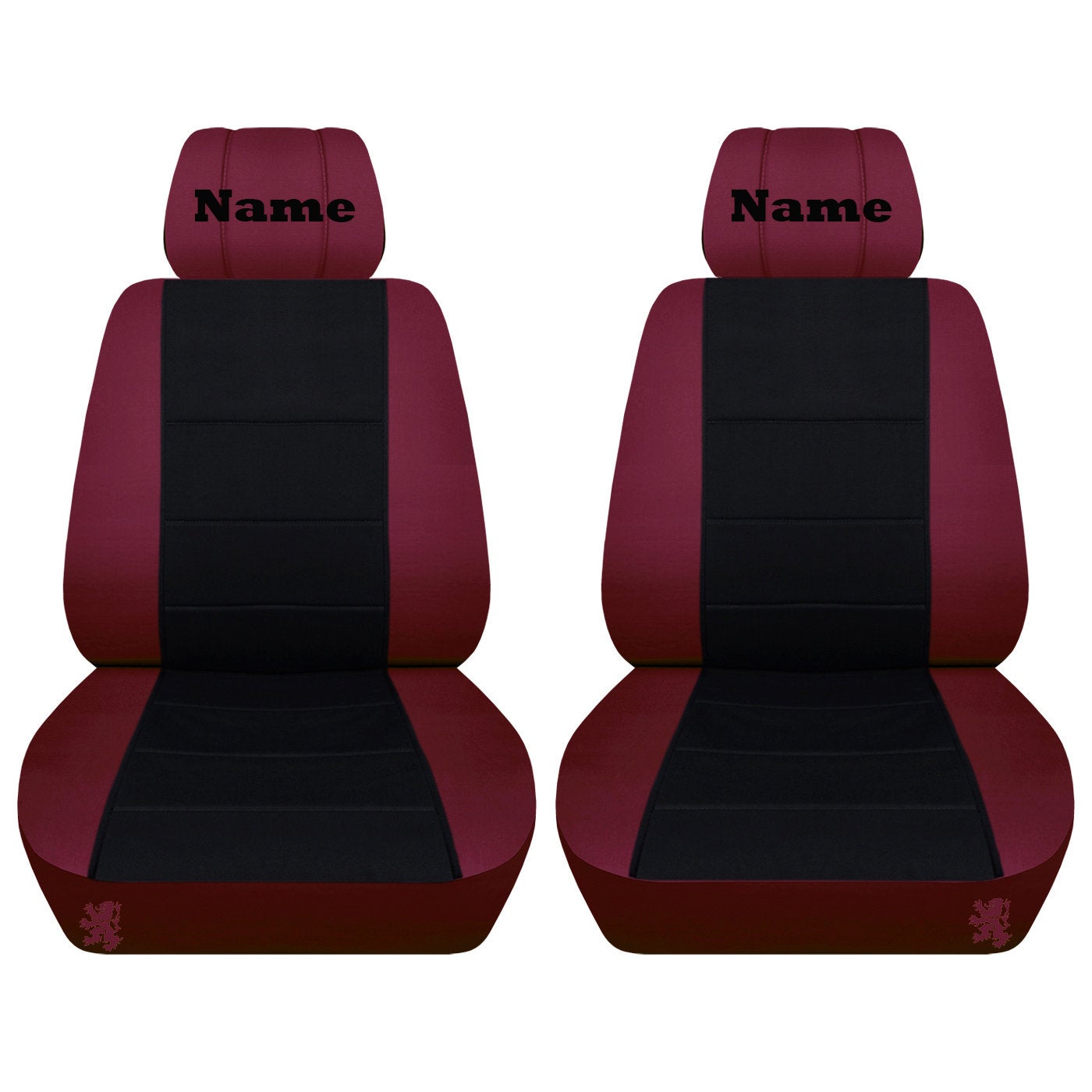 Jeep Wrangler JK Seat Covers - Front Bucket Seat Covers for 2011 to 2018 Jeep Wrangler JK - Airbag Friendly Car Seat Covers - Embroider Name of Choice