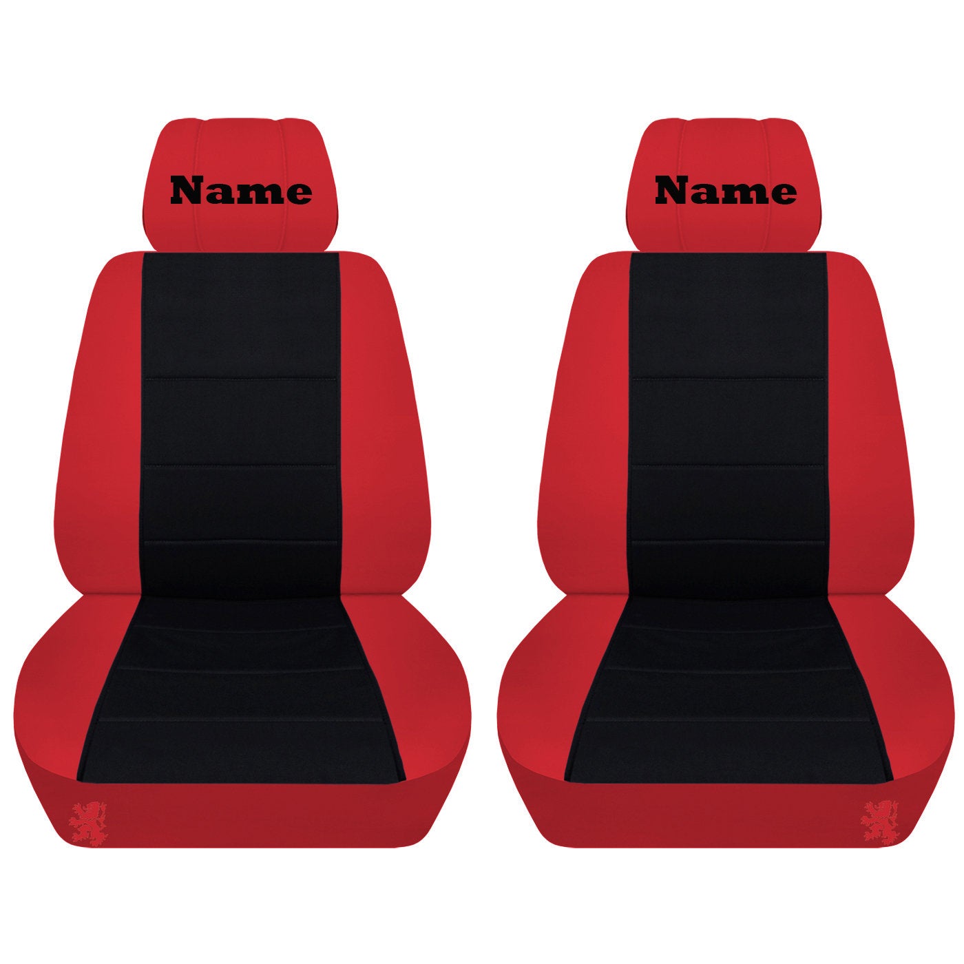 Jeep Wrangler JK Seat Covers - Front Bucket Seat Covers for 2011 to 2018 Jeep Wrangler JK - Airbag Friendly Car Seat Covers - Embroider Name of Choice