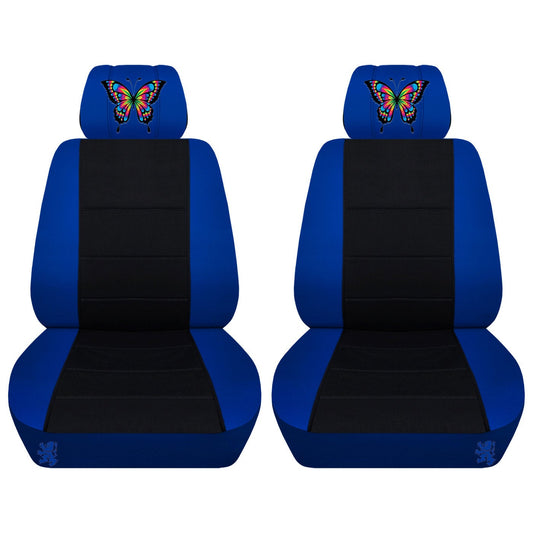 Ford Mustang Seat Covers  Embroidered Butterfly on Headrest Covers