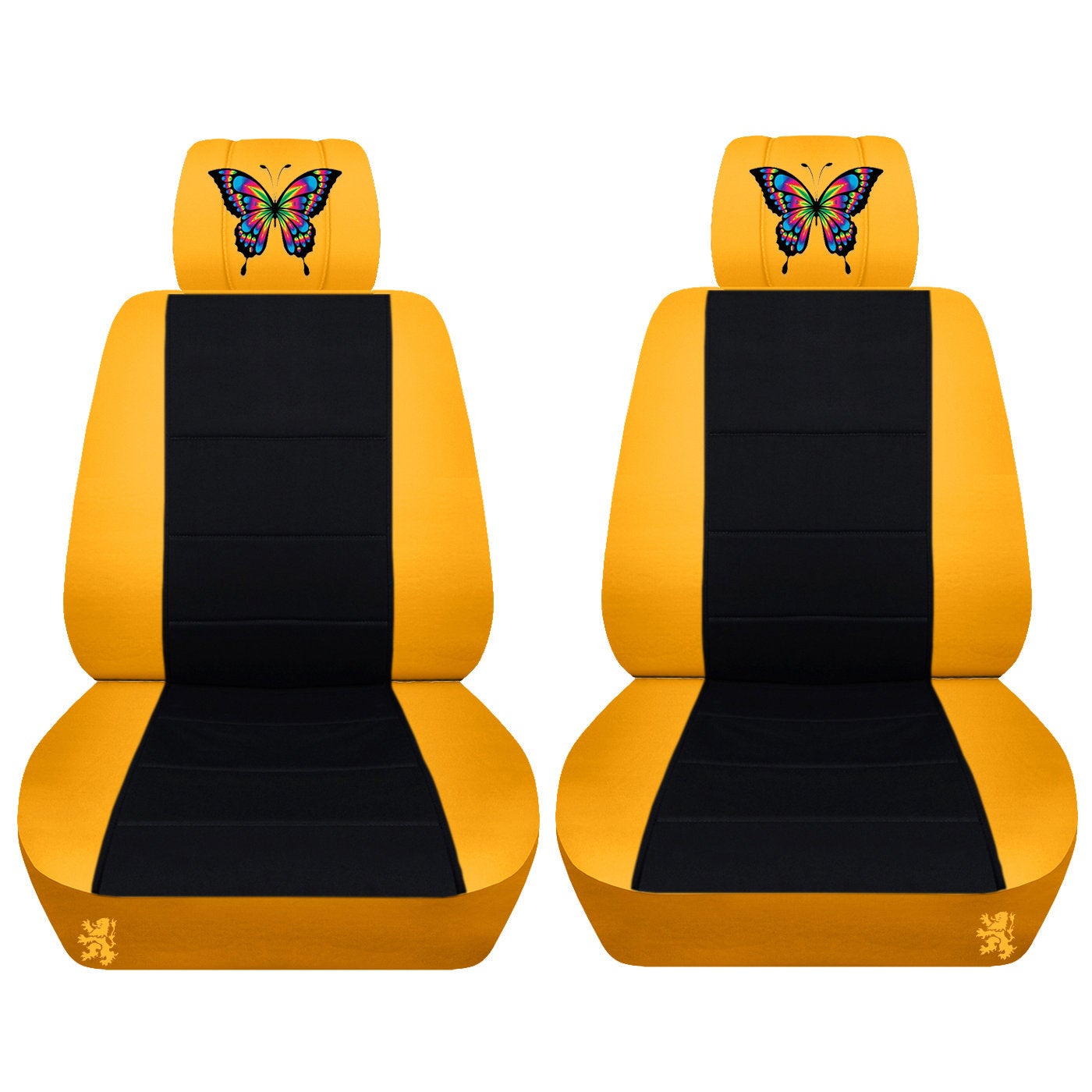 Truck Seat Covers for Ford F150 - Dutch Designed Front Bucket Seat Covers for 2015 to 2018 Ford F150 - Airbag Friendly Embroidered Butterfly Car Seat Covers