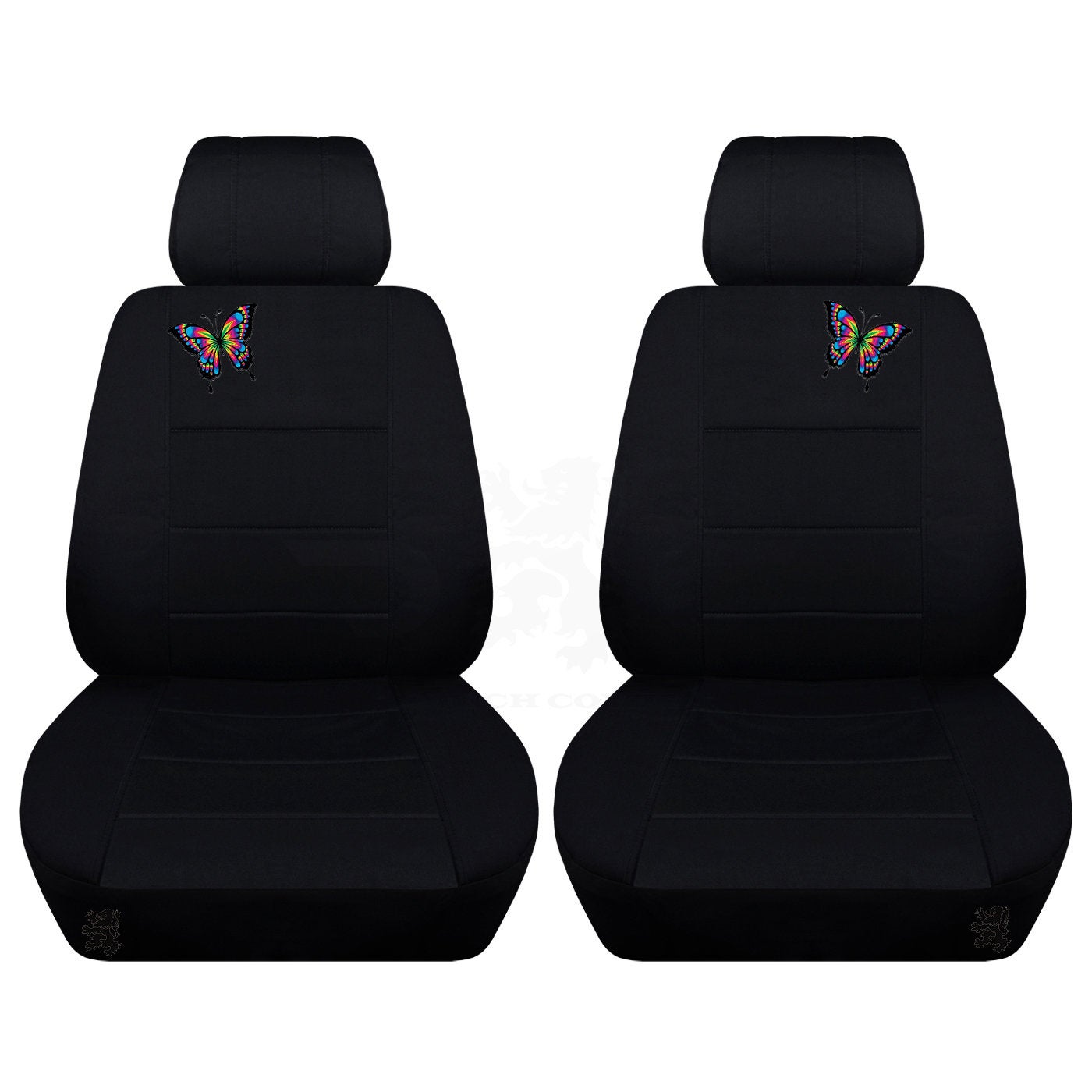 Ford Mustang Seat Covers Embroidered Butterfly on Backrest