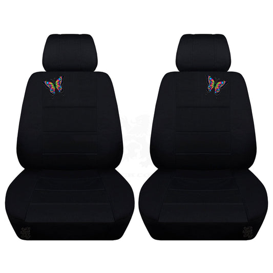 Ford Mustang Seat Covers Embroidered Butterfly on Backrest