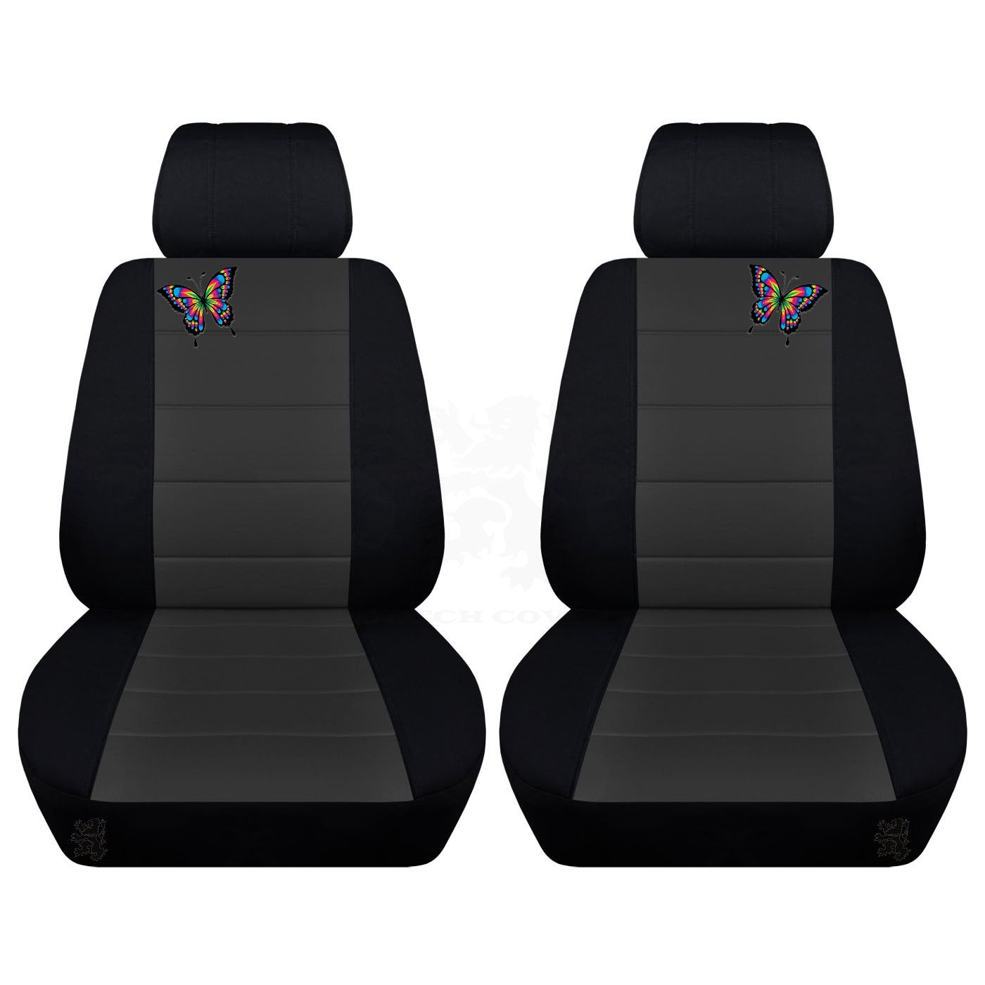 Ford Mustang Seat Covers Embroidered Butterfly on Backrest