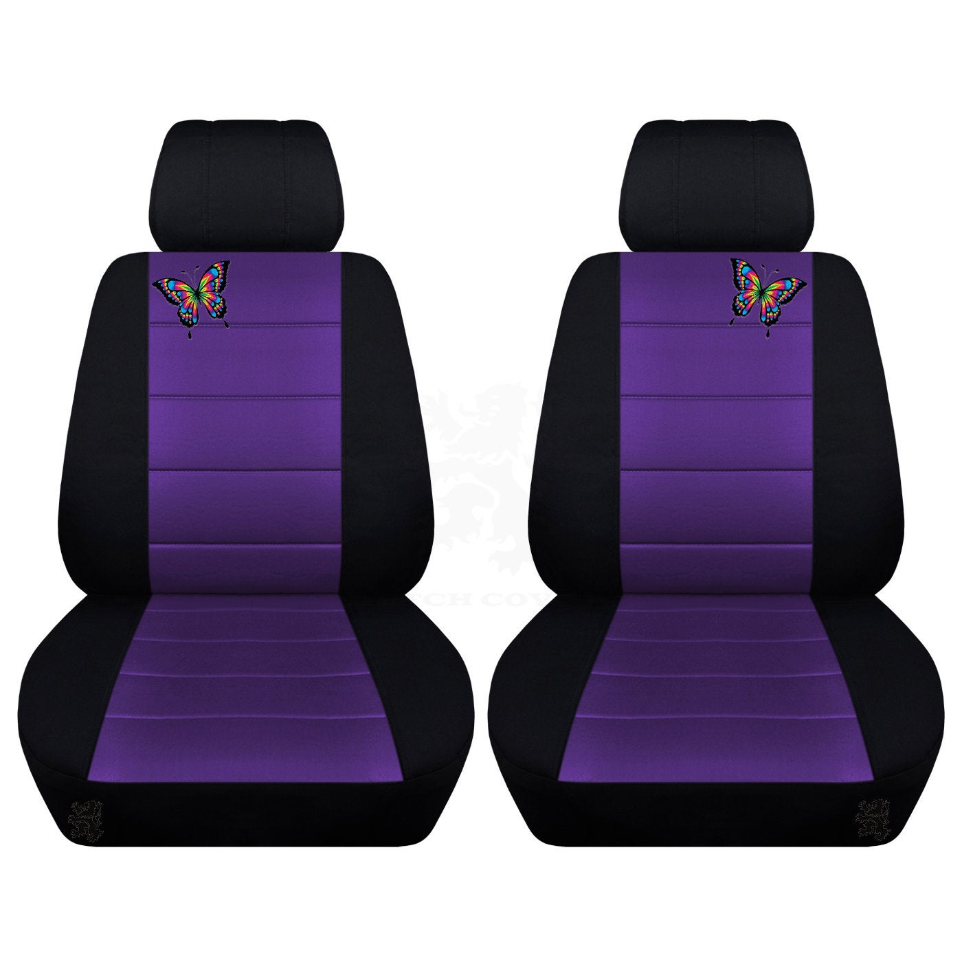 Ford Mustang Seat Covers Embroidered Butterfly on Backrest