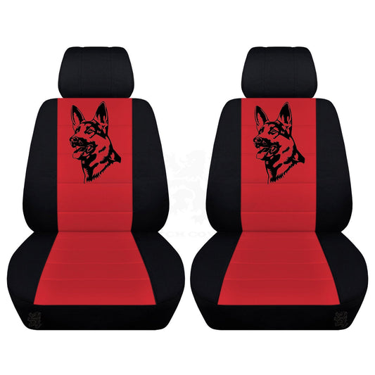 Jeep Wrangler JK Seat Covers - Front Bucket Seat Covers for 2011 to 2018 Jeep Wrangler JK - Airbag Friendly German Sheppard Car Seat Covers