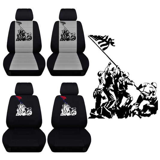 Dodge Ram Seat Covers - Iwo Jima on Backrest of Seat