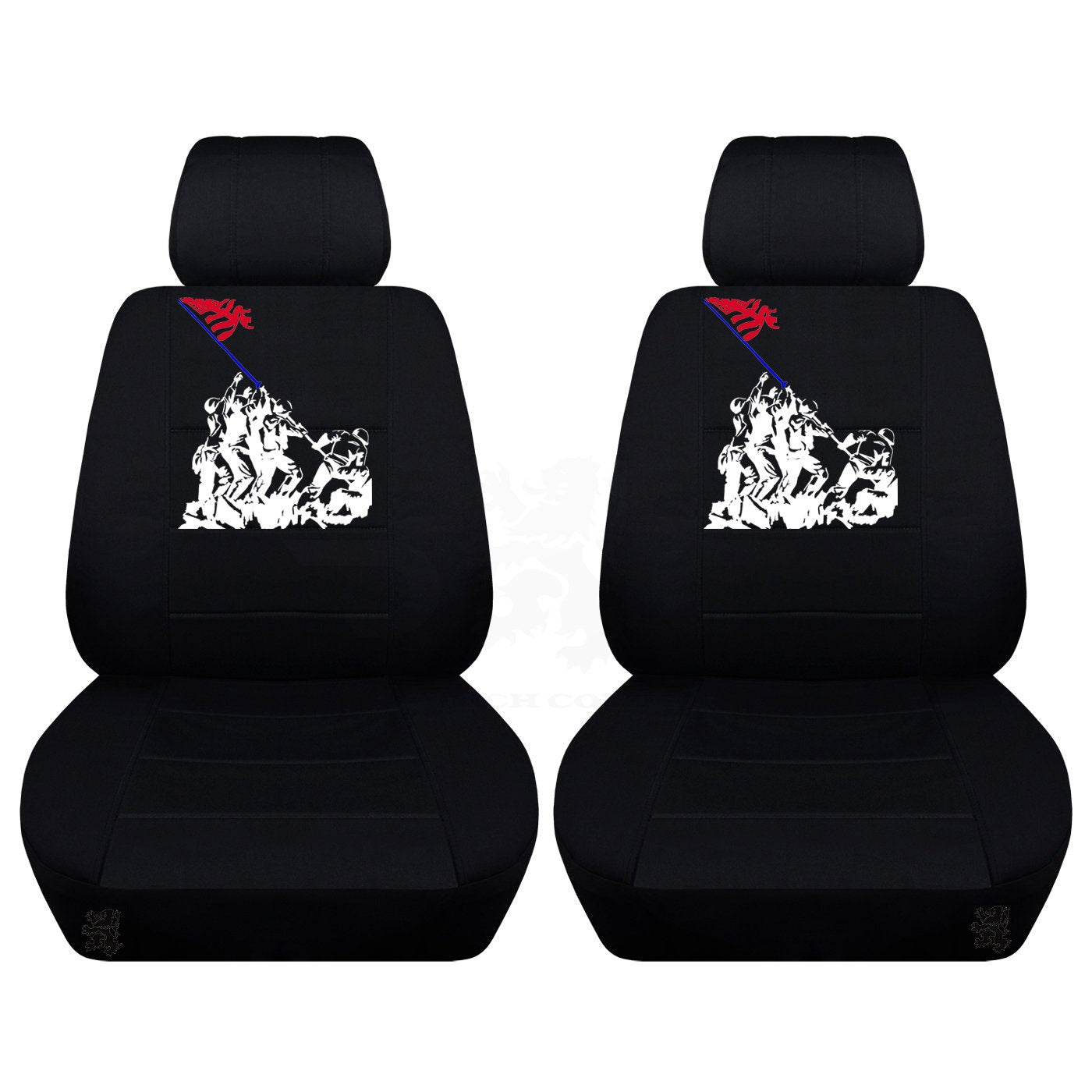 Dodge Ram Seat Covers - Iwo Jima on Backrest of Seat