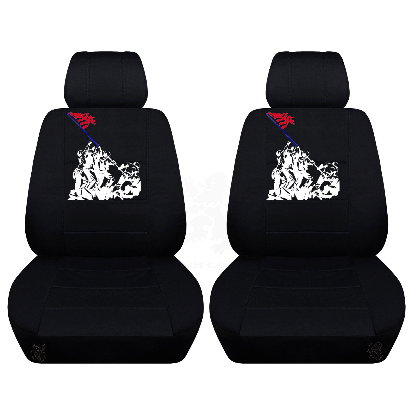 Truck Seat Covers for Ford F150 2015–2018 Dutch Designed Comfortable Patriotic Truck Seat Covers with an Iwo Jima Design