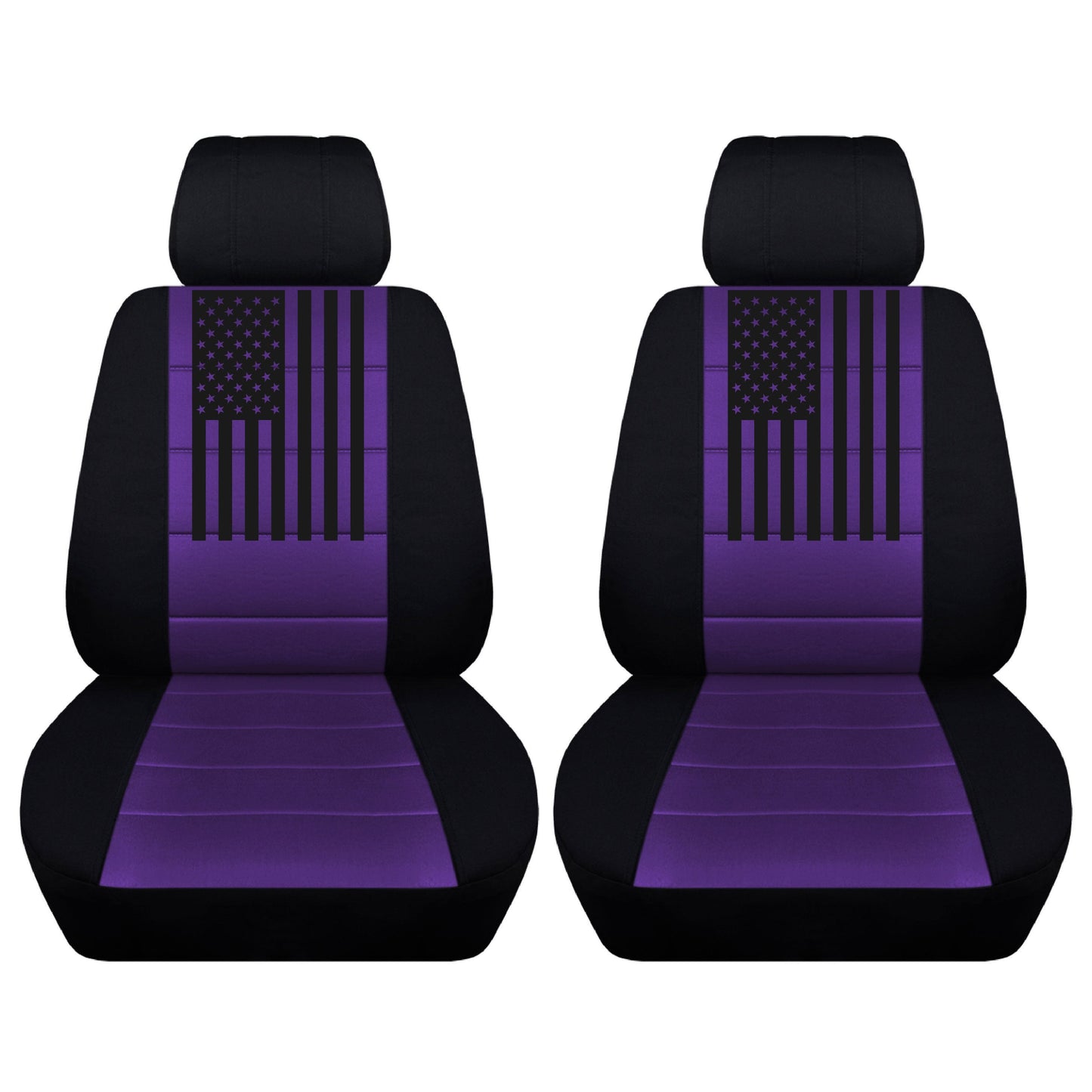 Dodge Ram Seat Covers - American Flag Design - Front Set