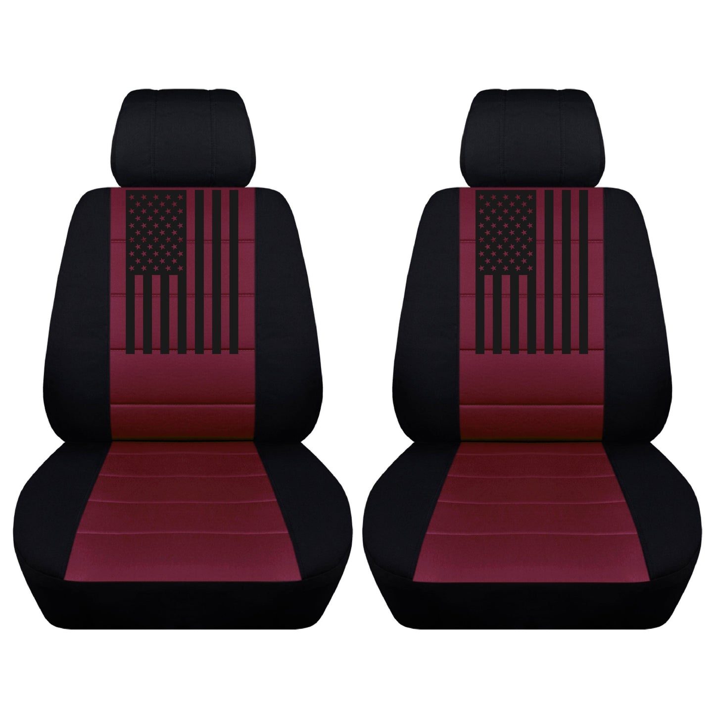 Dodge Ram Seat Covers - American Flag Design - Front Set