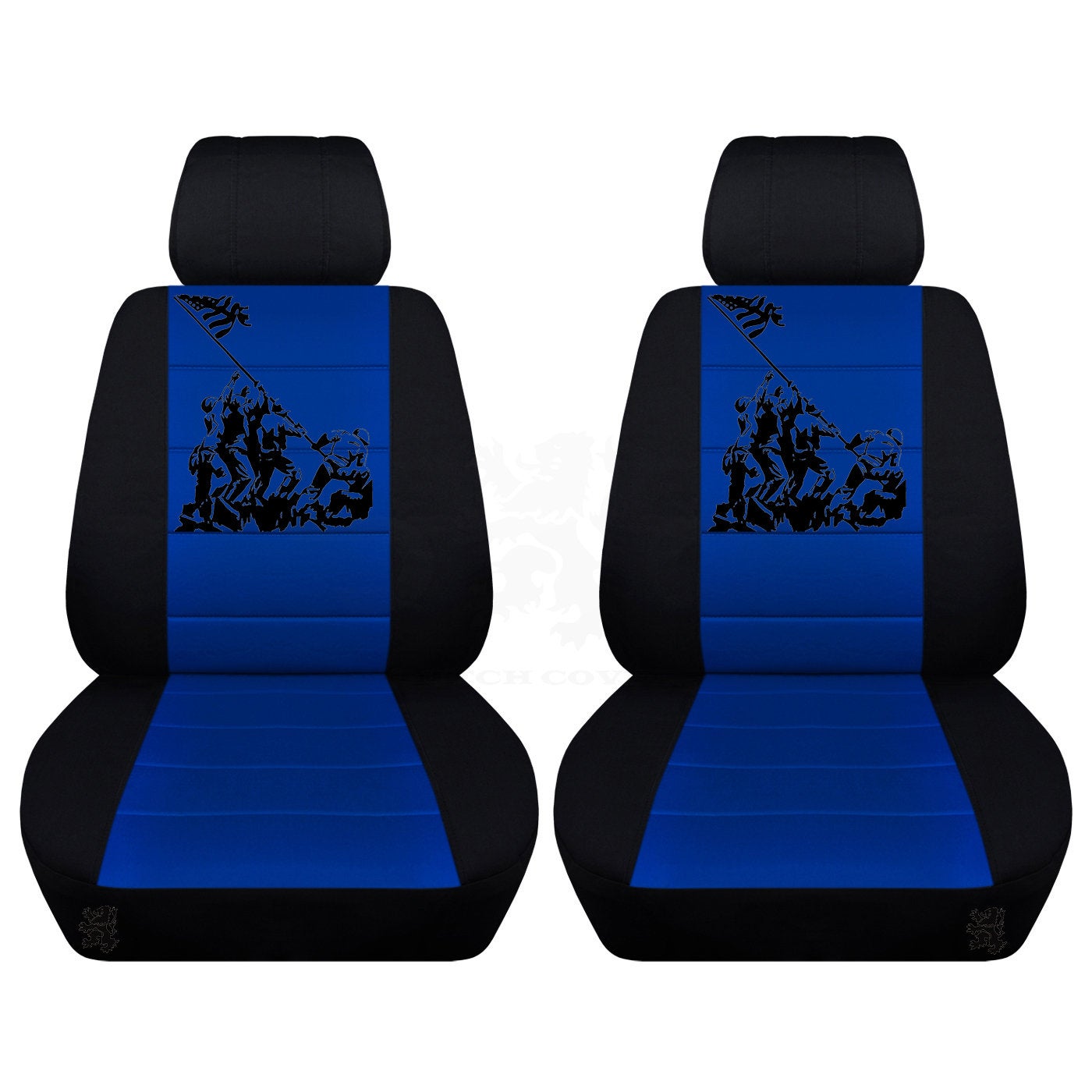 Two Front Seat Covers Fits a Toyota Camry Iwo Jima Design Seat Covers Side Airbag Friendly