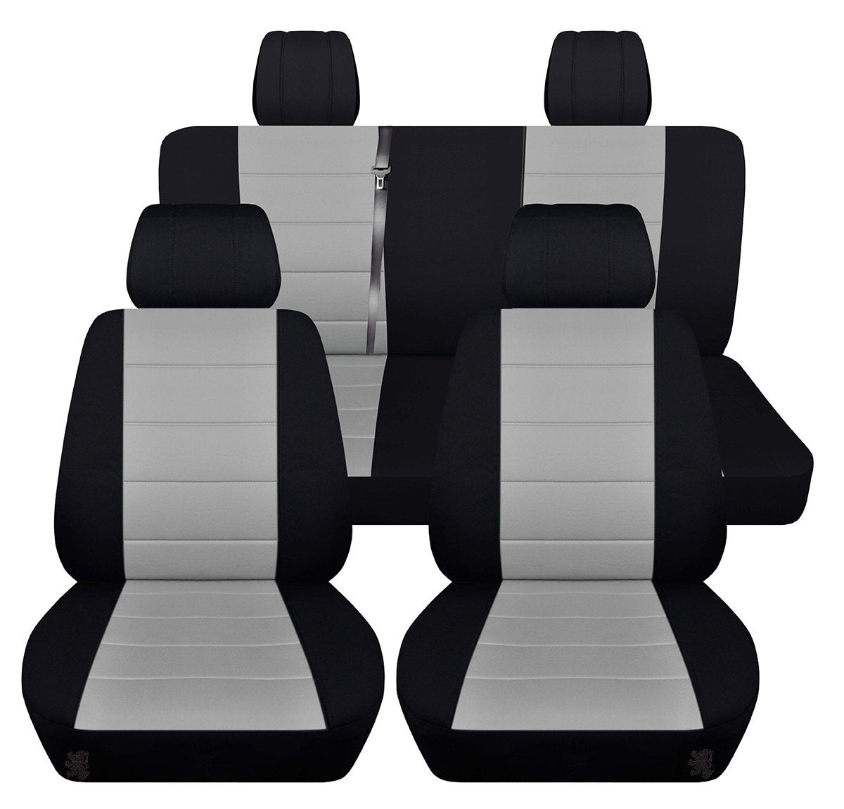 Jeep Wrangler JK Seat Covers - Front and Rear Seat Covers for 2011 to 2018 Jeep Wrangler JK - Airbag Friendly Patriotic Two Tone Car Seat Covers