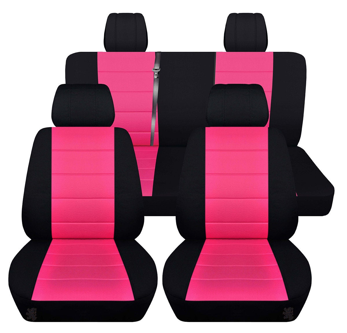 Jeep Wrangler JK Seat Covers - Front and Rear Seat Covers for 2011 to 2018 Jeep Wrangler JK - Airbag Friendly Patriotic Two Tone Car Seat Covers