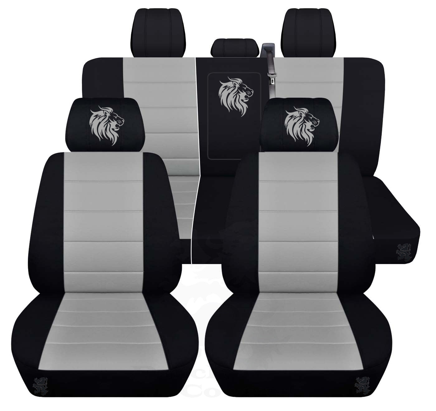 Truck Seat Covers for Ford F150 2015–2018 Embroidered Lion Car Seat Covers - Airbag Friendly Front and Rear Seat Covers