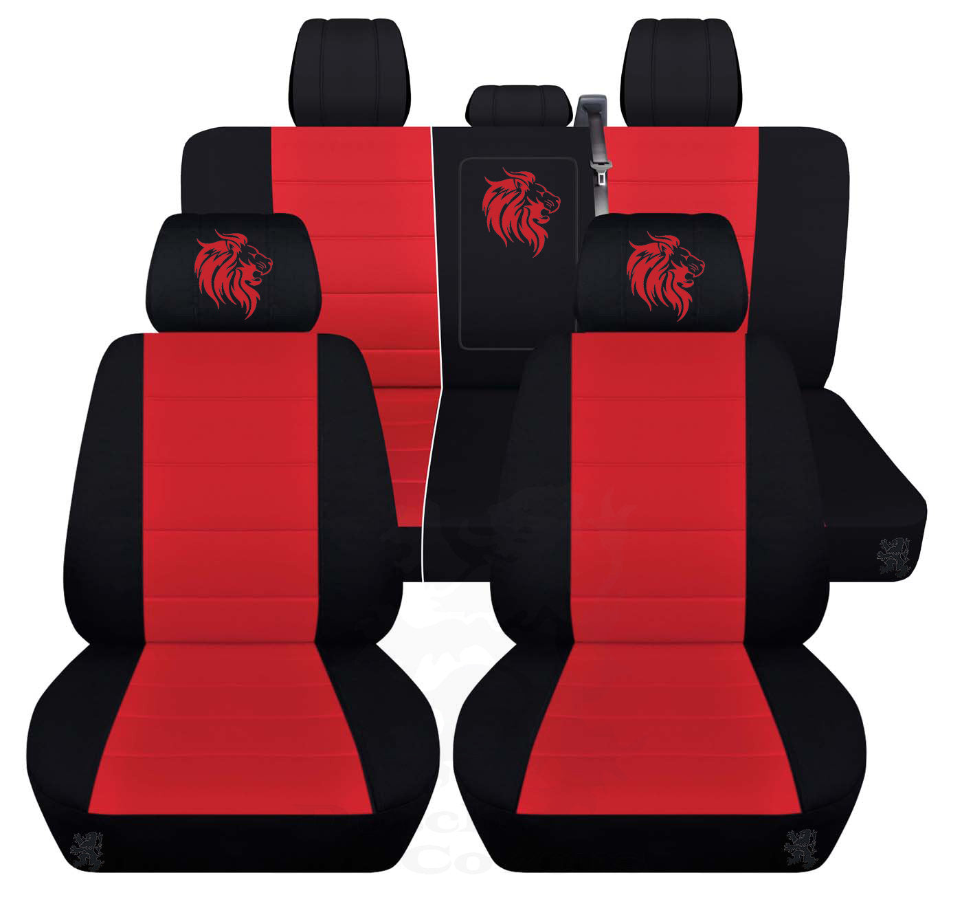 Truck Seat Covers for Ford F150 2015–2018 Embroidered Lion Car Seat Covers - Airbag Friendly Front and Rear Seat Covers