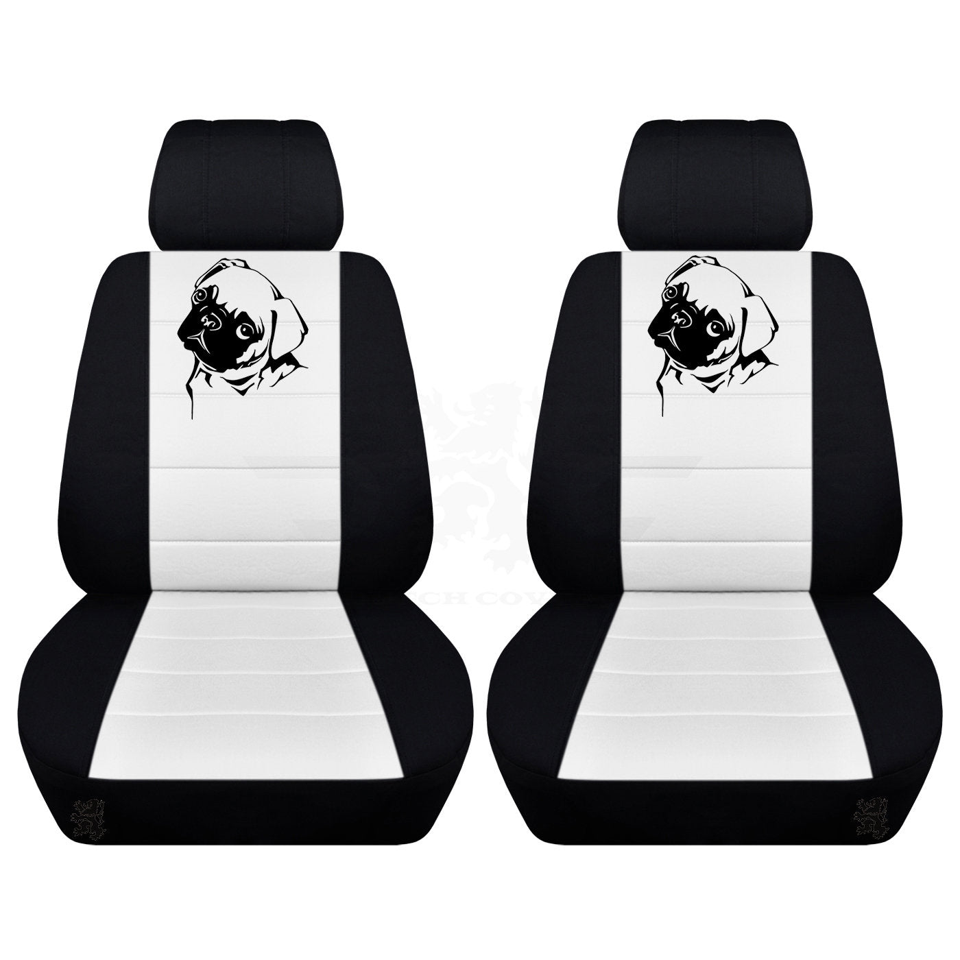 Two Front Two Tone Seat Covers with a PugFits Honda CR-V Side Airbag Friendly