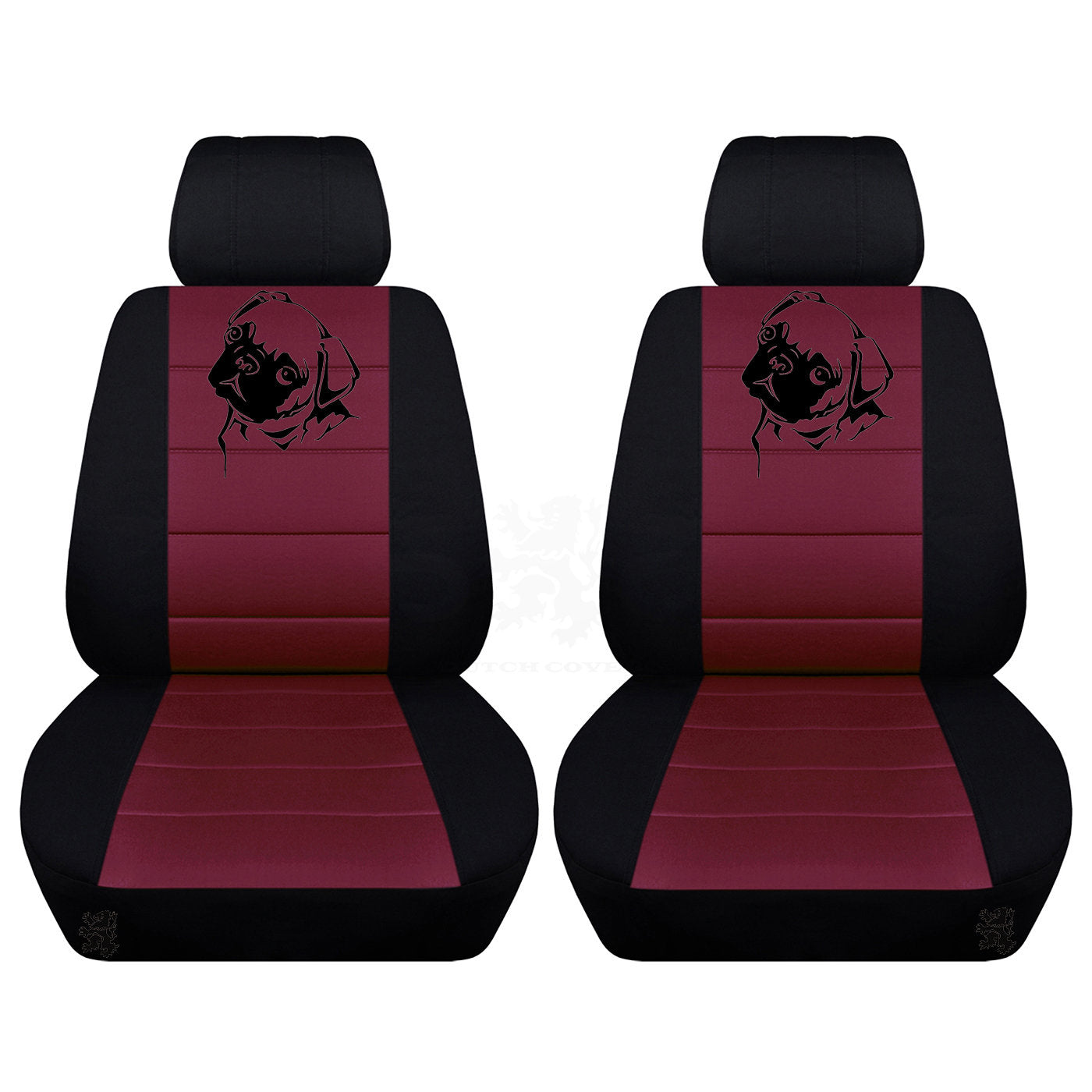 Seat Covers for Chevy Silverado - Front Bucket Chevy Seat Covers with a Pug Fits 2015 - 2018 Model