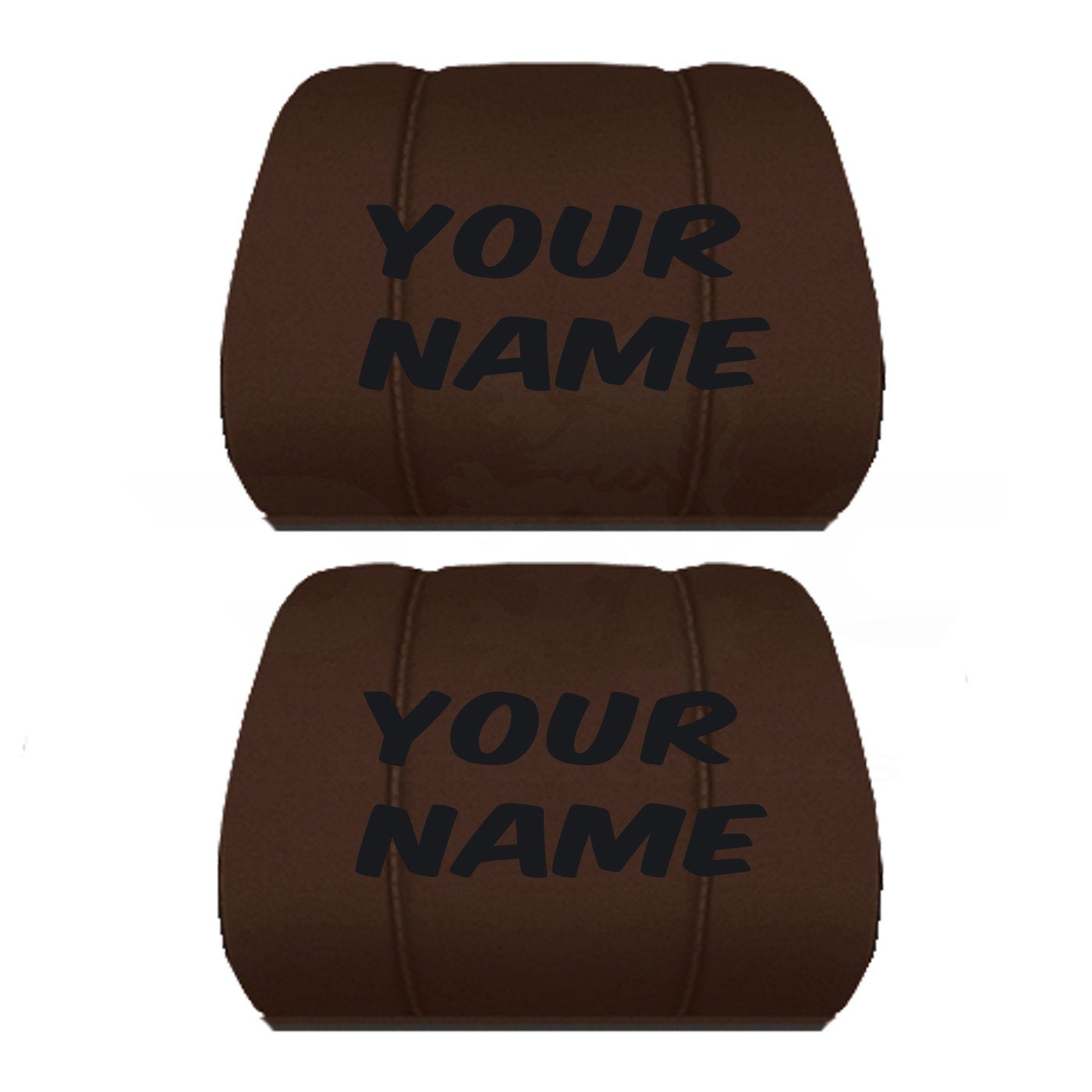 Two Headrest Covers for your Specific Car With your Choice of Name Embroidered 10 Color Choices